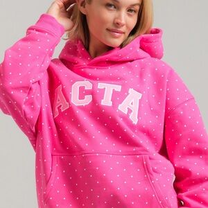 ACTA Pink Polka Dot Women's Hoodie valentines